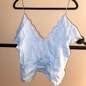 Pale Blue Urban Romantics crop top size M